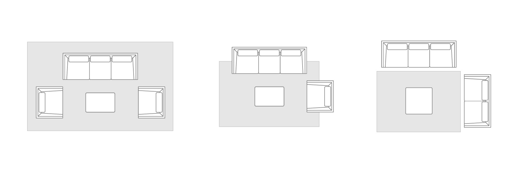Area rug sizing in a living room